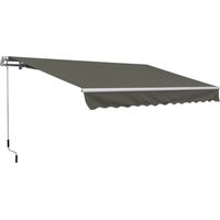 Tenda da sole a bracci avvolgibile con apertura a manovella 350x250 cm gris