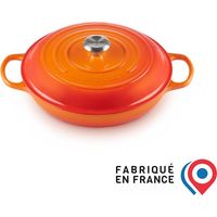 Le Creuset Tegame basso Evolution in ghisa vetrificata, Rotondo, diameter 30 cm, 3.2 l, Arancione, 21180300902430