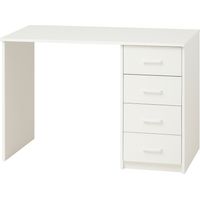 Cassiopea - Escritorio con 4 cajones 110x56x73 cm para PC de oficina en madera blanca