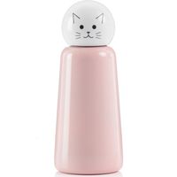 Gourde enfant en Inox 300 mL coloris rose et blanc - motif chat
