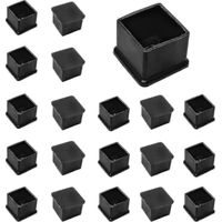Lot de 20 protections de sol de 20 mm pour pieds de chaise et pieds de table carrés