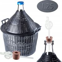 KADAX Glasballon-Set, Gärballon mit Kunststoffkorb und Gärzubehör, 25L