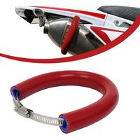 Verstellbarer Universal-Auspuffschutz für Offroad-Motorräder SX EXC CRF XR YZ YZF FE TE Rot