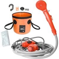Camping tools Outdoor Camping Shower 12V Pump Hiking,orange with bag