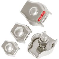 Seilwerk STANKE 15x Simplex Klemme aus Edelstahl Inox Größe 3 für 3 mm Drahtseile Rostfrei