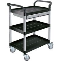 Carrello in PP e alluminio - 3 piani - 1 cassetto - 600 x 400 mm - S2T