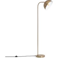 Efectoled – Lampadaire LED en fer doré – Abat-jour hémisphérique – 1 point de lumière E27 – Câble 1600 mm pour placement flexible