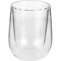 Cilio Milchkaffeegläser, 2 Stück, doppelwandig, 0,25 l, Durchmesser 9 x 11 cm
