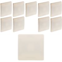 Lot de 10 plaques cache boîtes 75x75mm – Couleur blanche – Pour dissimuler boîtes d'encastrement – Finition soignée – Diwone