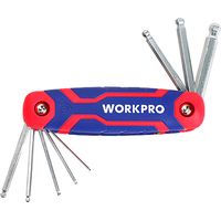 Clés Allen Pliables Sphériques Pointe Sphérique Pour Angle - Workpro