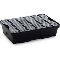 Matisère – Bac de rétention 20 L avec caillebotis – Volume de rétention 20 L – Capacité de charge 50 kg – ST120BKBK