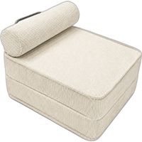 Fauteuil adulte modulable en velours côtelé