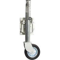 Wiltec – Roue jockey charge lourde 540 kg – Hauteur de levage 260 mm – Acier galvanisé – Cric pivotant latéral – Roulette avant remorque
