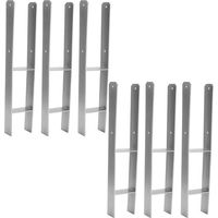 Wolketon Ancrage de poteau Support de poteau Support de poteau Pied de poteau Ancrage en H 600mm Pied de poteau Support 111mm 2 pièces