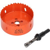 Scie cloche bimétallique HSS avec arbre robuste pour planches de Cornhole, bois, PVC, métal, pièces de perceuse électrique 3 9/16 po (90 mm)