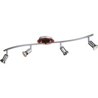 THALASSA Barra curva allumino + disco vetro rosso