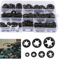 340 Pièces Rondelles de Blocage Internes en Acier Manganèse, Rondelles Élastiques Dentelées Anti-rotation Assorties M3-M12 avec Boîte de Rangement