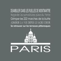 Tableau sur toile Paris Sacré Coeur gris 30x30 cm - Impression sur Toile Murale Décorative - Image imprimée en HD sur Toile - Toile sur Châssis en Bois FSC - Fabriqué en France