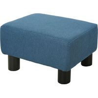 Homcom – Pouf repose-pied en tissu polyester bleu foncé – Dimensions 40 x 30 x 24 cm – Charge max 110 kg – Confort rembourré mousse
