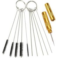 Lot de 11 autocollants de couleur pour aérographe, accessoires pour aérographe, kit d'outils de nettoyage pour aérographe, comprend 1 aiguille de lavage, 5 brosses de nettoyage