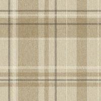 Crown Harris Tweed Herringbone Check Natural Wallpaper Luxury Fabric Effect