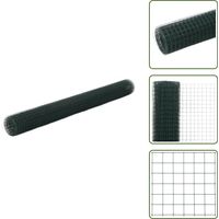 Volière - vidaXL Grillage Acier avec revêtement en PVC 10x1,5 m vert - Poule