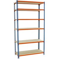 Simonrack Moderne Regal Blau Orange Holz Metall Stabil