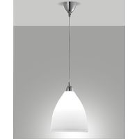 Lampada a Sospensione Provenza in Metallo e Vetro Centrifugato Bianco, Attacco E27 60W, Design Classico ed Elegante, IP20, Codice 2907-45-102