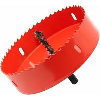 Hole Bi-Metal 135mm Bi-Metal Hole Saw HSS Hole Saw High Speed Steel Hole Saw for Soft Wood Sheet Metal PVC Panel and Plastic Plate Drilling V8B01 (135mm)