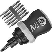 13-teiliges Schraubendreher-Set mit Ratsche, magnetischen Bits für Reparatur- und Heimwerkerprojekte, kompakte Werkzeuge