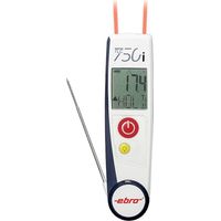 ebro TLC 750i-V2 Thermomètre IR et thermomètre à piquer (HACCP) -50 - +250 °C sonde T conforme HACCP, mesure par contac