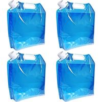 4 x 5 L - 4er-Set faltbare Wasserkanister - Ökologisch - Wiederverwendbar - Für Camping, Grillen, Haushalt