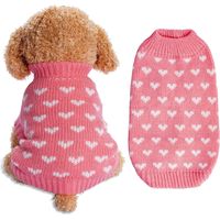 Pull pour chien - Pull en maille chaude et douce, vêtement festif pour chiens de petite et grande taille, rose, taille L
