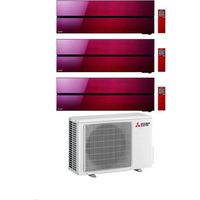 Mitsubishi Climatizzatore Trial Split Kirigamine MSZ-LN Rosso 9+12+12 con MXZ-3F54VF3 Inverter R-32 Wi-Fi Classe A+++