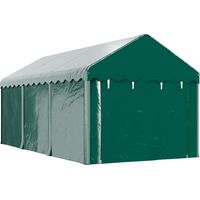 Tente garage carport 3x6m auvent voiture robuste 2 portes enroulables toile PE 200g vert