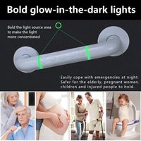 Barra de apoyo CSPARKV para personas mayores, paquete de 2 barras de apoyo para ducha de 30 cm, color blanco, barra de apoyo para inodoro y baño de acero inoxidable, barra de apoyo para ducha