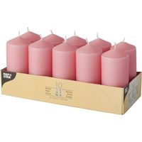 10 STUMPENKERZEN Ã 40 MM 90 MM KERZEN KERZE WELLNESS AMBIENTE WOHLFÜHLEN (Ã 40 MM 90 MM, ALTROSA) PAPSTAR 17913