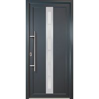 Porte d'ingresso PVC JM SIGNUM ESCLUSIVO, mod. 38, titanio a due lati, larghezza: 98cm, altezza: 200cm, senso di aperatura sinistra