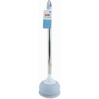 Cleafe - Sturalavandino Bagno Ventosa In Gomma Per Wc Con Manico In Acciaio Plastica 87624 -