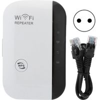 Amplificateur de Signal WiFi 300Mbps, Répéteur Sans Fil avec Prise EU, Extenseur de Portée