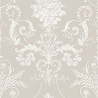 Laura Ashley Josette Weiss & Dove Grau Vliestapete - 10mx52cm