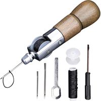 Kit de costura a mano de 7 piezas para cuero y lona (173 mm)