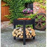 Montana High Fire Bowl - Steel - L80 x W80 cm - Black