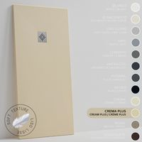 SOULHOME Piatto doccia- Resina -Gel Coat -Texture Liscio Seta -Antiscivolo -Colore Crema Intenso - 120X70- Extra piatto 3cm. Standard