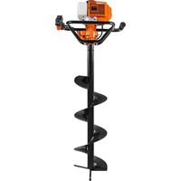 Boudech – Tarière thermique 72cc – Moteur 2 temps – Foret 200 mm pour béton armé – Capacité réservoir 1,2L – Vitesse 9000 RPM