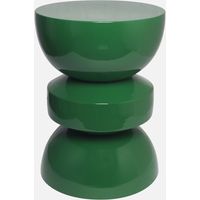 Mesa auxiliar de metal con efecto glassy