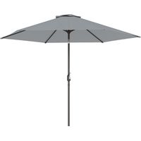 Parasol inclinable 3x3 m ouverture manivelle structure métal toile polyester résistant vent protection solaire jardin terrasse extérieur gris