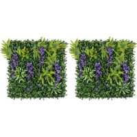 Artificial Wisteria Living Wall Panels - Purple 2 Pack