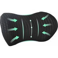 vidaXL Back Pillow Black Memory Foam 46 x 24 x 11 cm