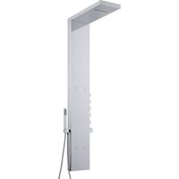 Milano Tahuata Thermostatic Shower Tower Panel with Rainfall Shower Head Body Jets Hand Shower Handset and Waterblade Function - Chrome